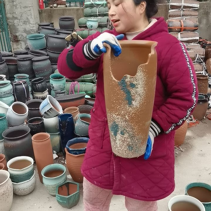 红陶口20高45瑕疵