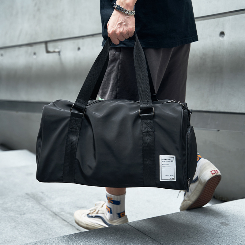 纯色出差包可折叠干湿分离户外旅行袋手提登机旅行包a6