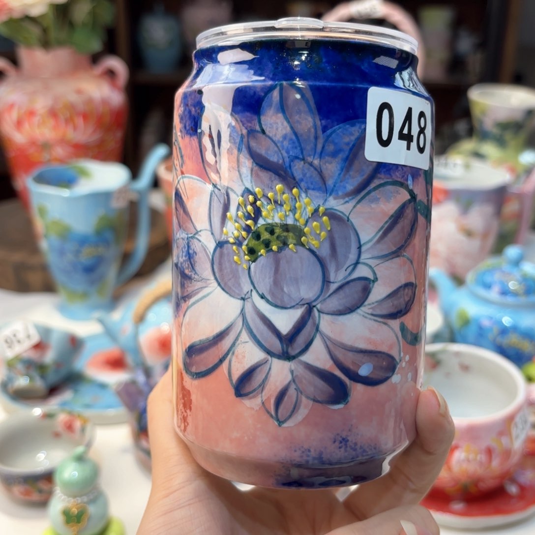 景德镇手绘高温釉下彩陶瓷茶具