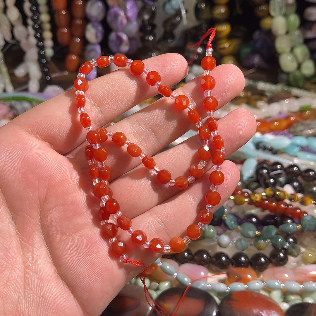 玛瑙/玉髓合金珠宝半成品红玛瑙