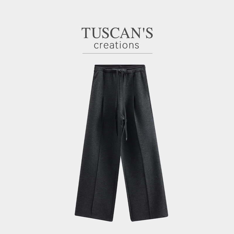 TUSCAN'S CREATIONS阔腿裤宽松潮流直筒港风垂感休闲裤时代