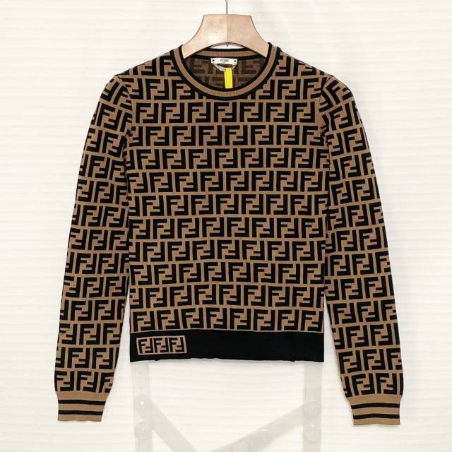 99新 FENDI/芬迪 时尚 百搭 老花满印 毛衣 /40码/XG-Y23153