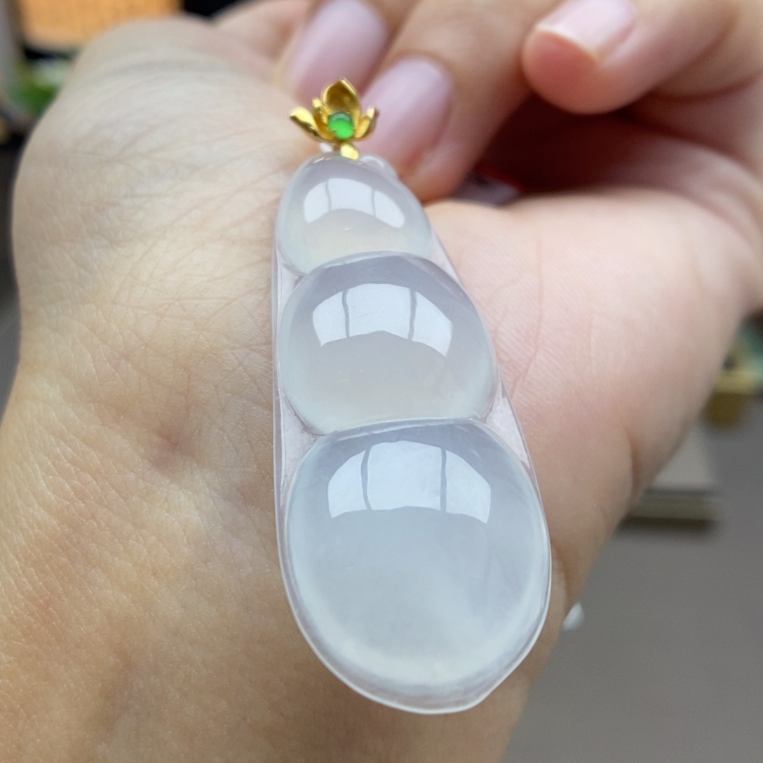 翡翠18K金镶嵌颈饰吊坠20