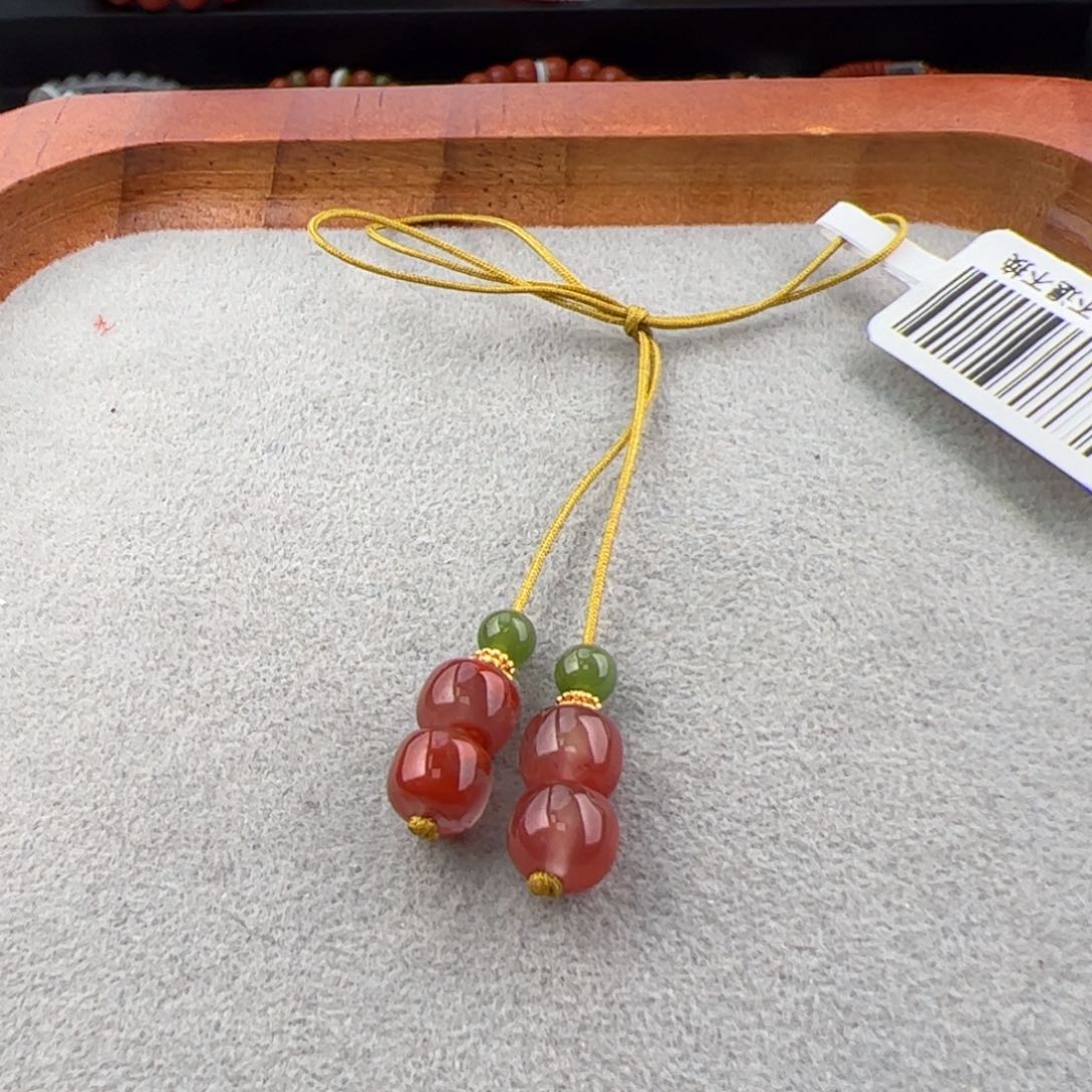 南红玛瑙冰飘老型弟子珠6.5未镶嵌