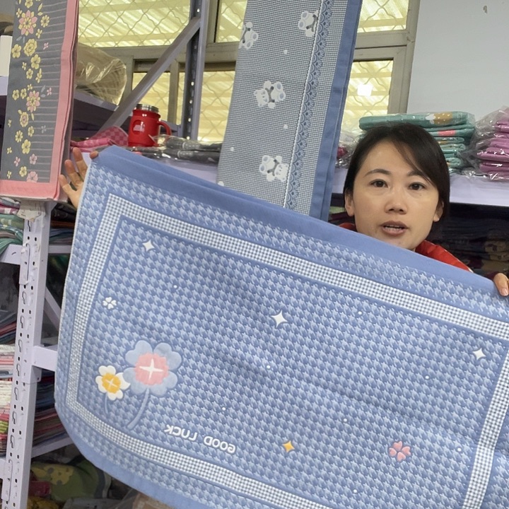 棉特价蓝色千鸟格