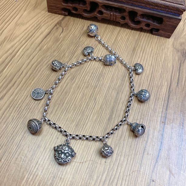 925银脚链 英英手工制作银脚链