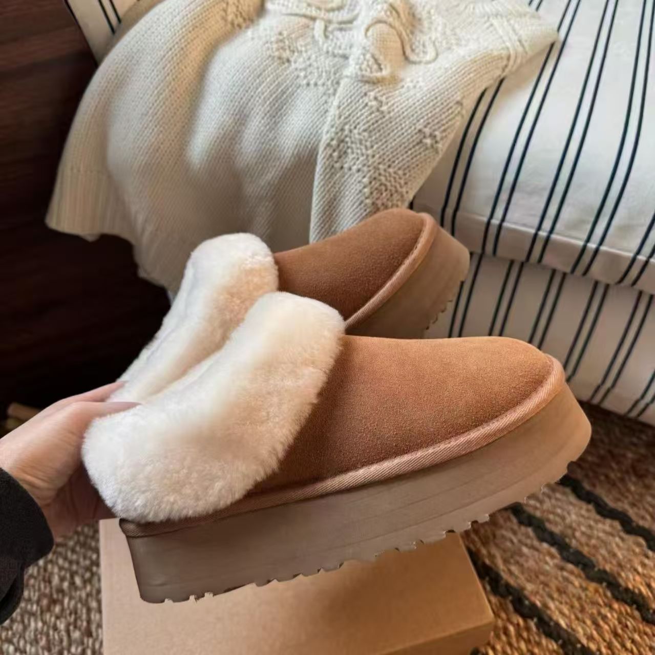 vnxifm女鞋【雪地靴】皮毛一体雪地靴