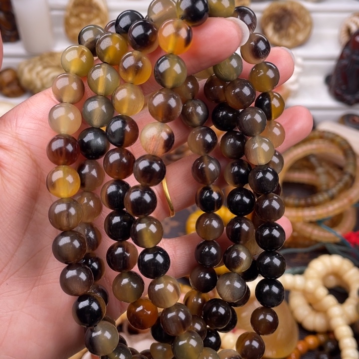 驼骨手串/手链黑驴踢圆珠10/108