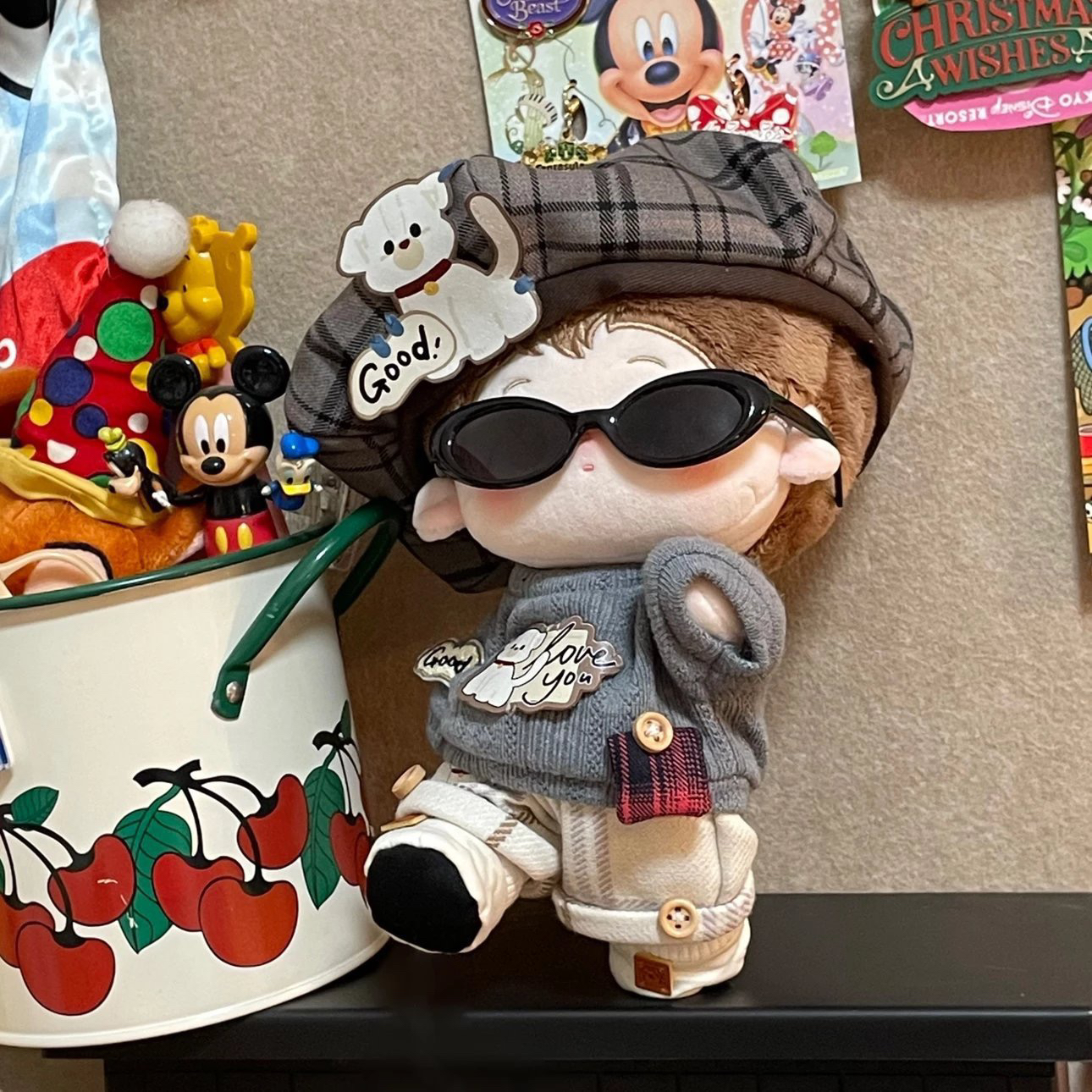 【戴帽小狗】20cm棉花娃娃衣服夹克卫衣玩偶衣服娃衣替换装现货套装