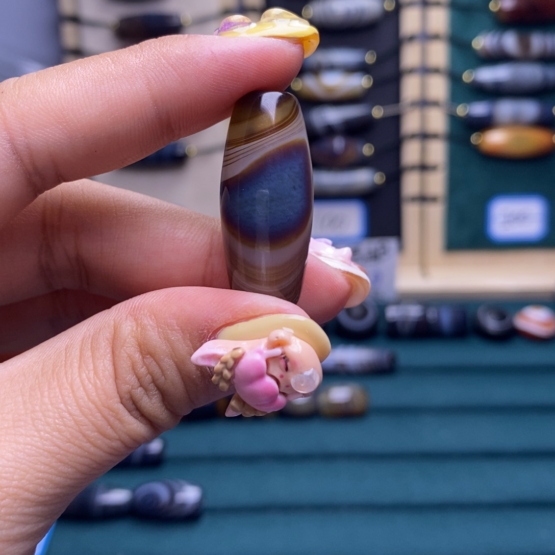 百***花玛瑙/玉髓合金颈饰