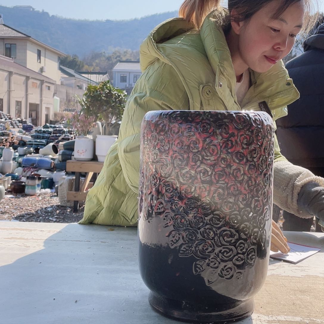 红陶王嫂花盆0210-291