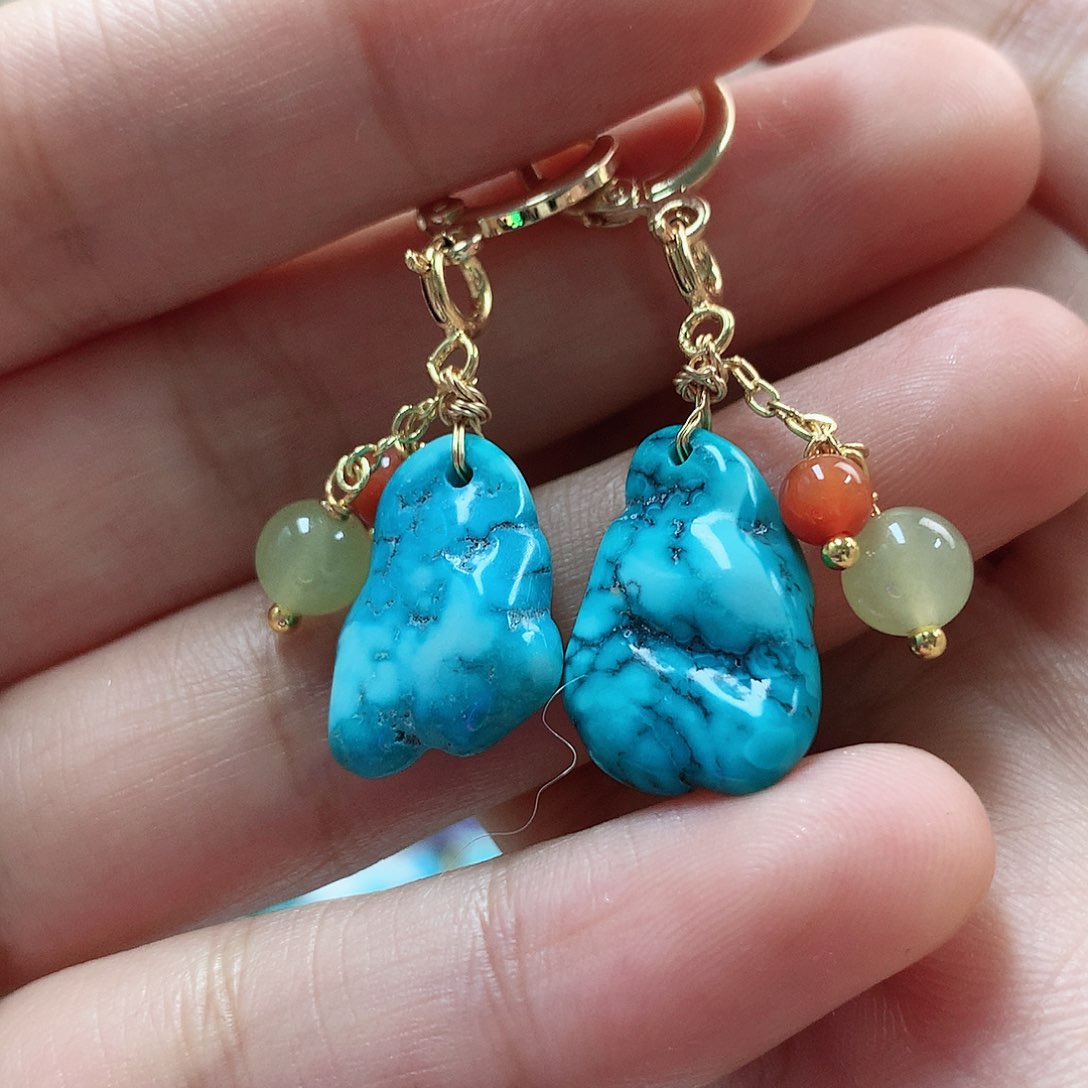 未镶嵌绿松石珠宝奇石妖