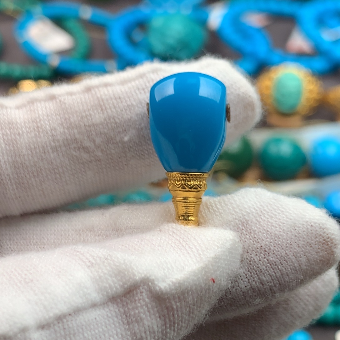 绿松石足金镶嵌发饰