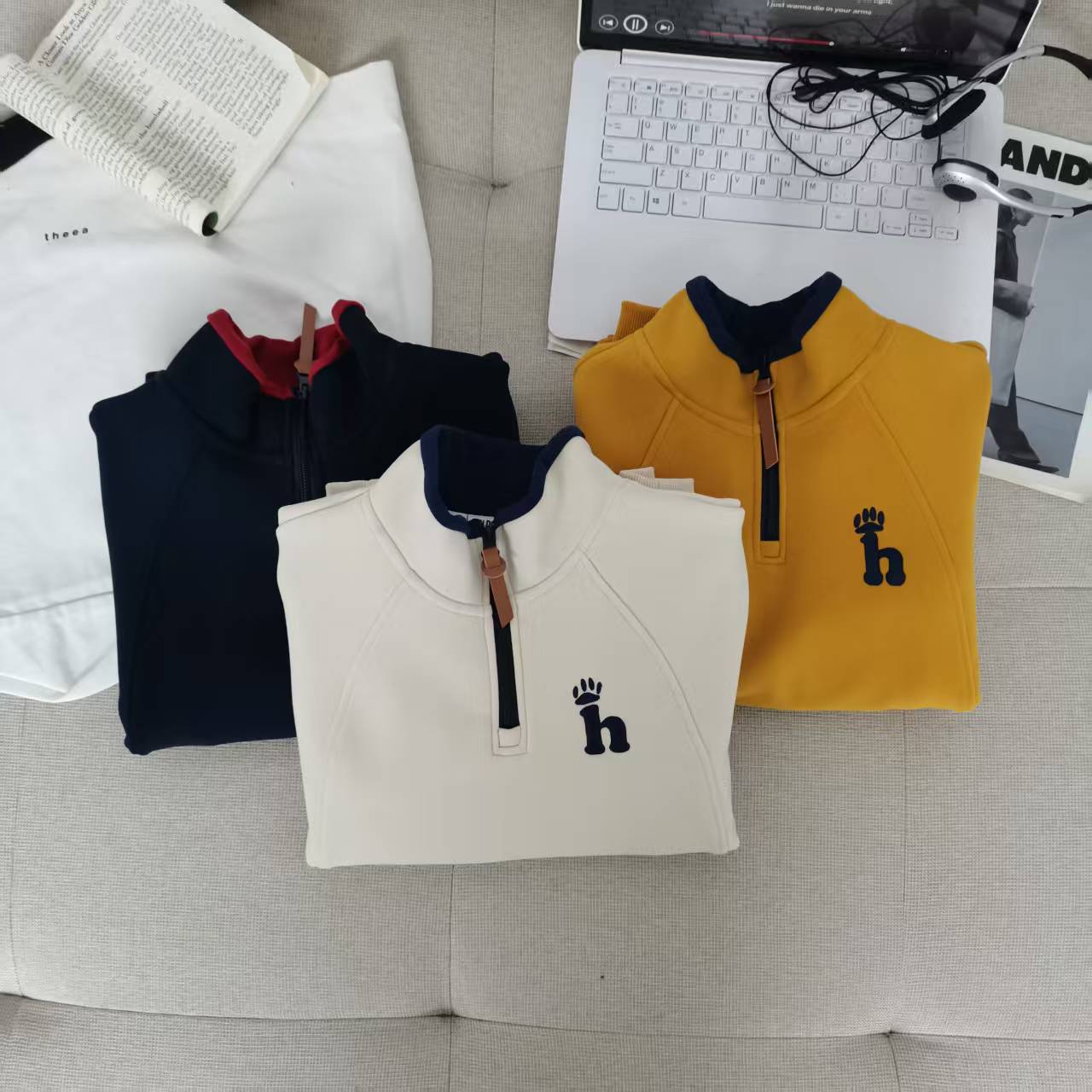 慕斯绒防风冬季拉链亲子卫衣 男童女童加绒保暖 蚕丝+绵羊毛上衣