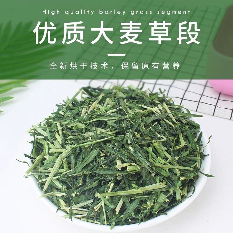 烘干大麦草小麦草段兔子豚鼠荷兰猪仓鼠干草饲料烘干新鲜牧草段