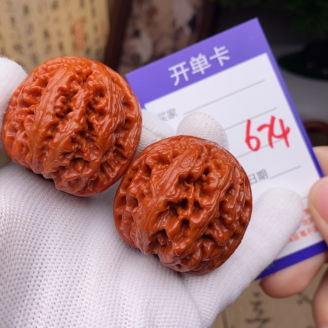 文玩核桃把件39粗筋674