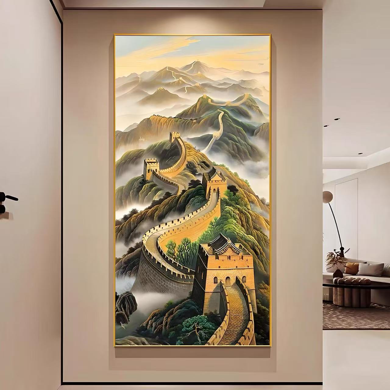 长城入户门玄关走廊装饰画
