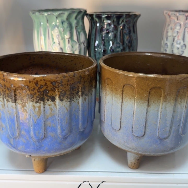 紫砂花盆口16高15，11114