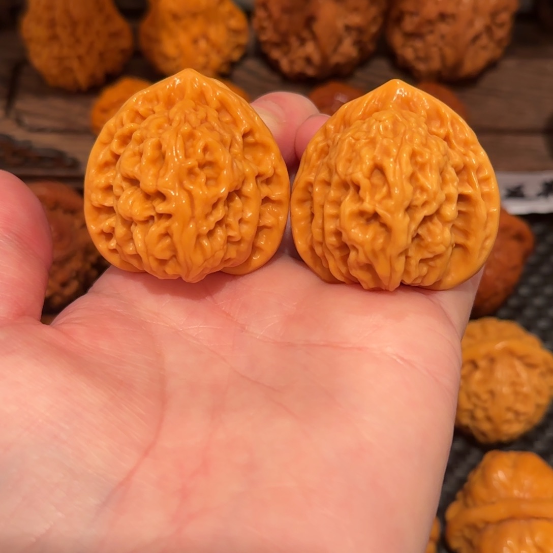 桃核把件盘龙虎头40 精品235
