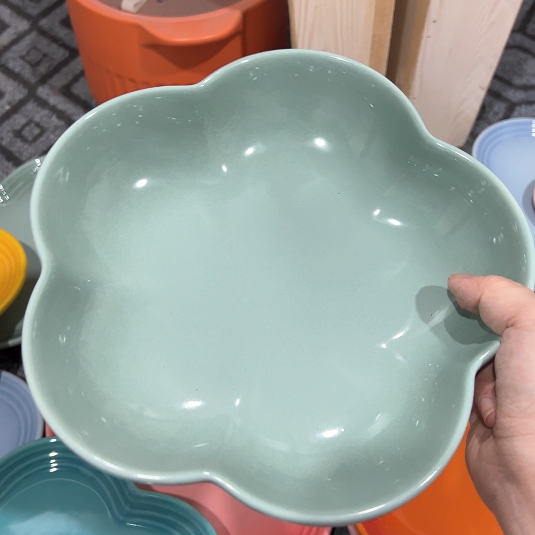 陶瓷+++大梅花深pan 海盐色一个