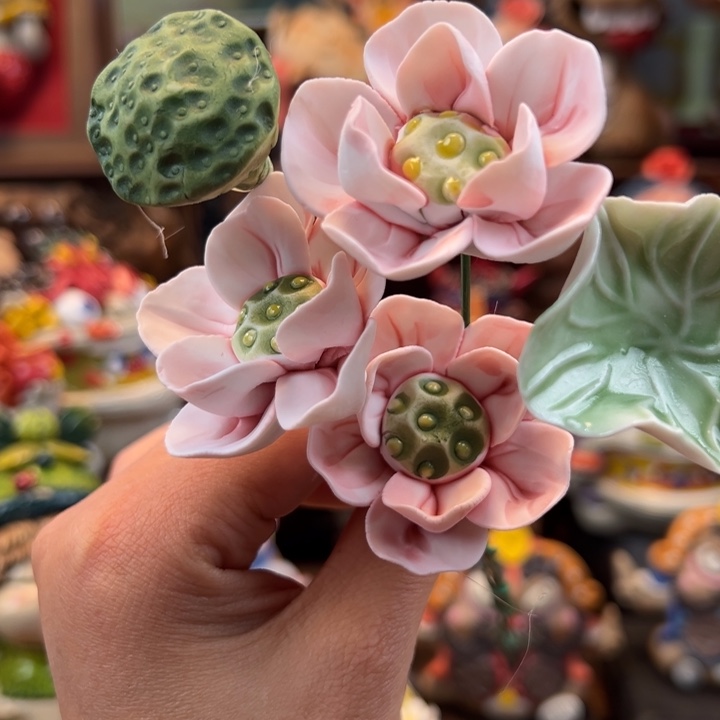 陶摆件小镇青花每日有新品