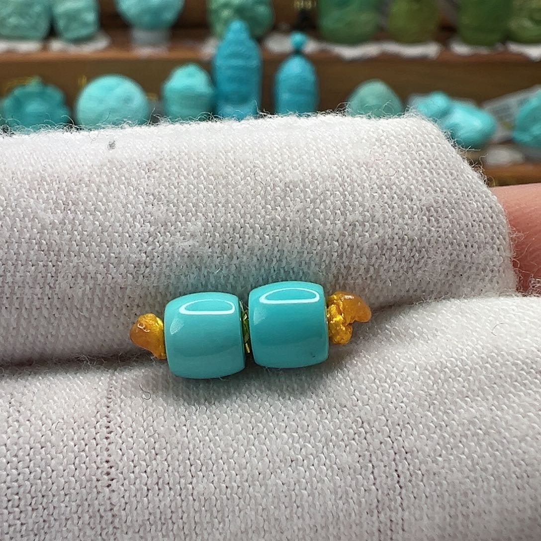 绿松石直切珠 未镶嵌