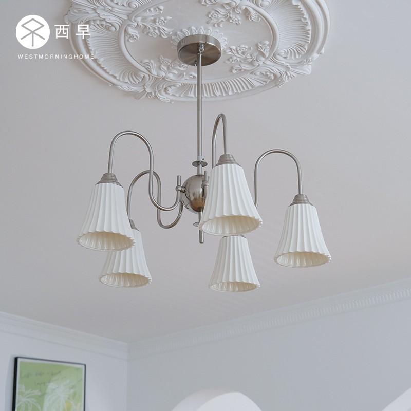 长裙中古陶瓷吊灯现代简约卧室灯复古美式法式洋房客厅餐厅氛围灯