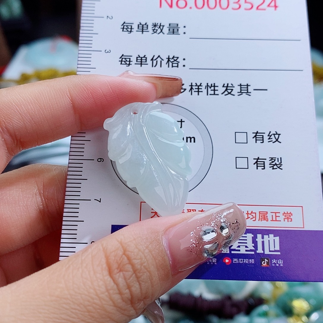翡翠未镶嵌颈饰3524