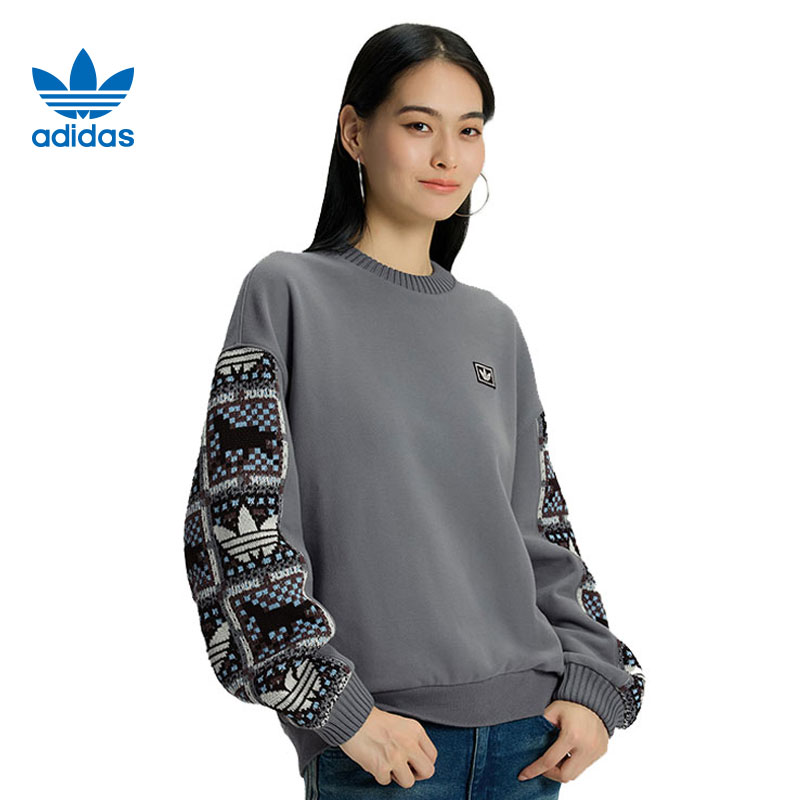adidas阿迪达斯【华】三叶草女子运动休闲针织套头衫IA8931