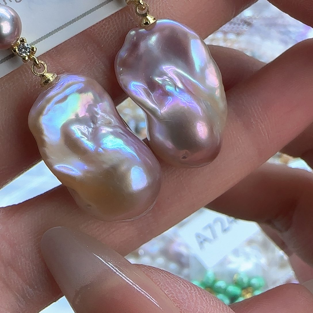 银S925镶嵌项链定制726淡水珍珠