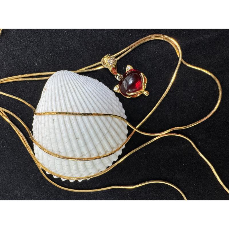 培育红宝石【48小时鉴赏期】先鉴后发 细蛇骨款项链