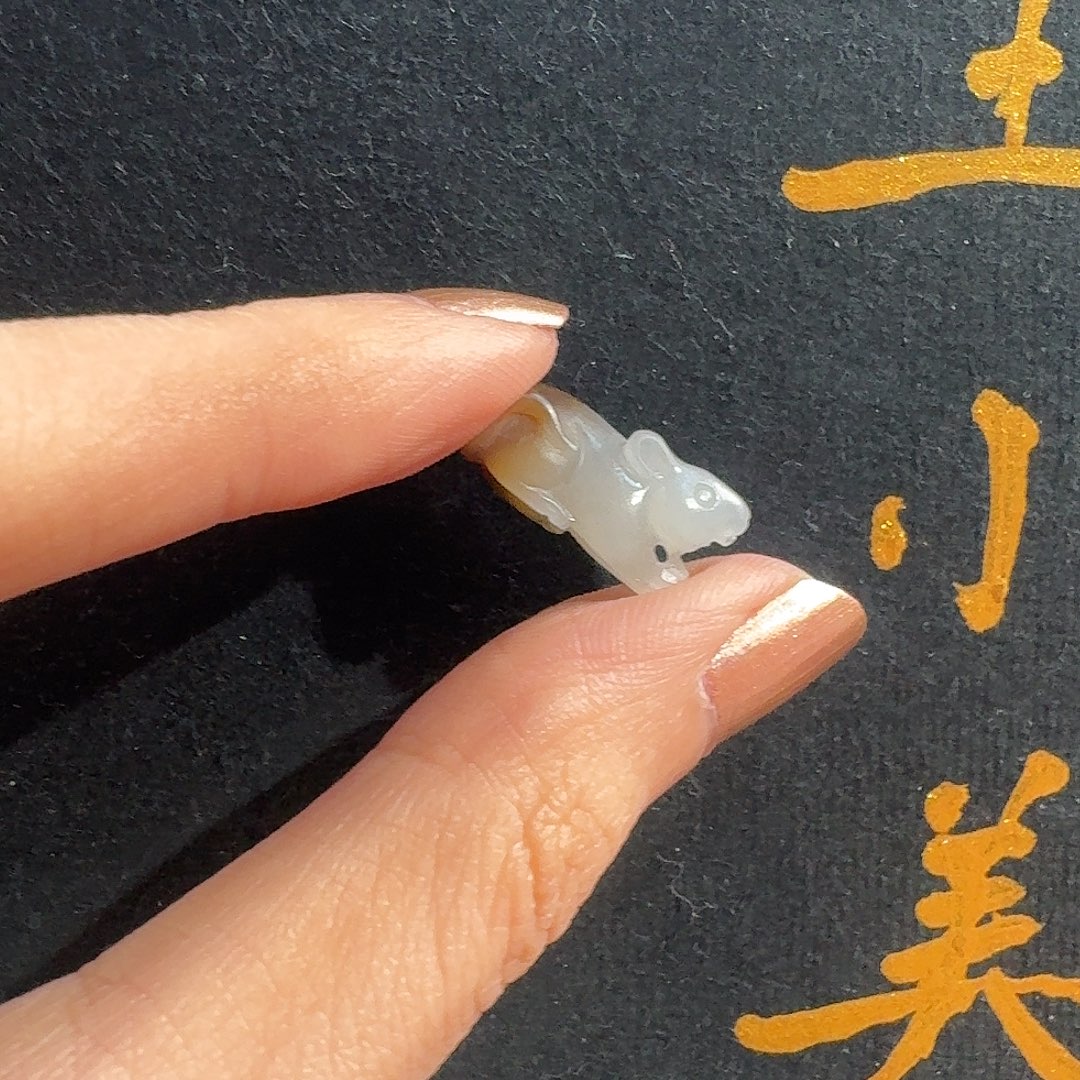 和田玉未镶嵌颈饰金山糖白