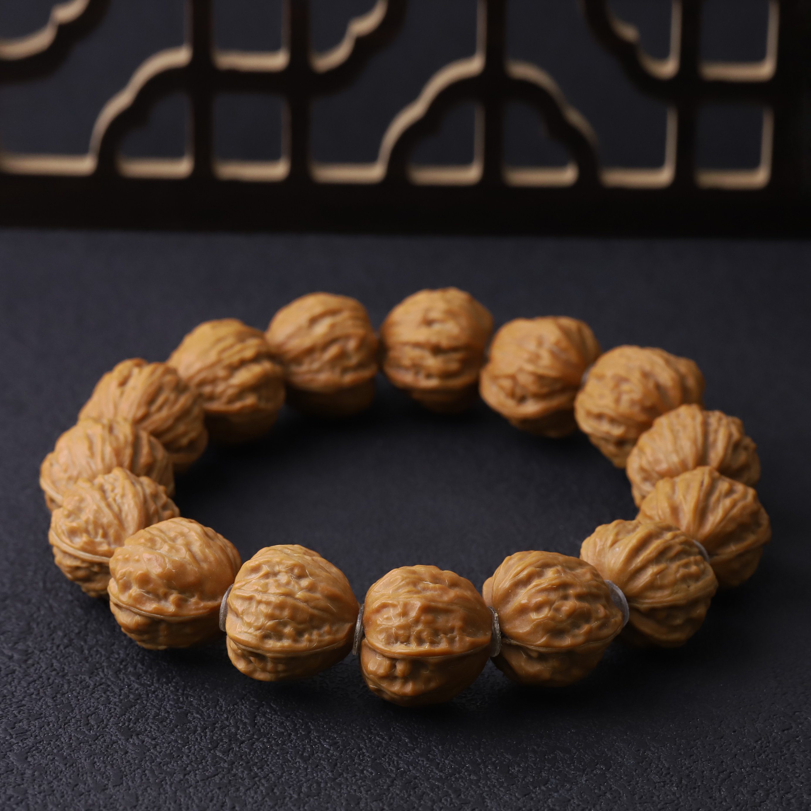 HT1225*1【原生态京西矮桩粗筋八棱】文玩核桃单圈文玩手串