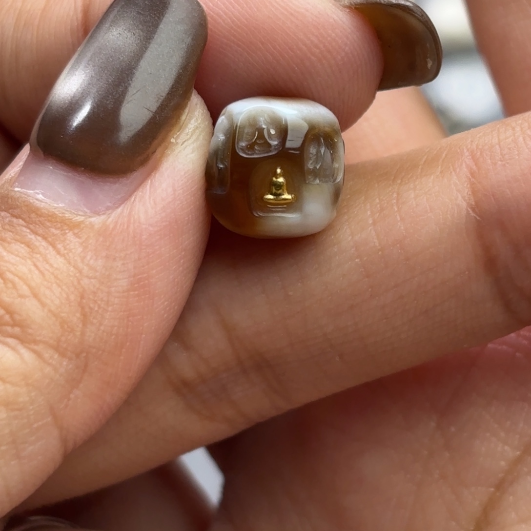 玛瑙/玉髓未镶嵌文玩配饰10mm万佛窟