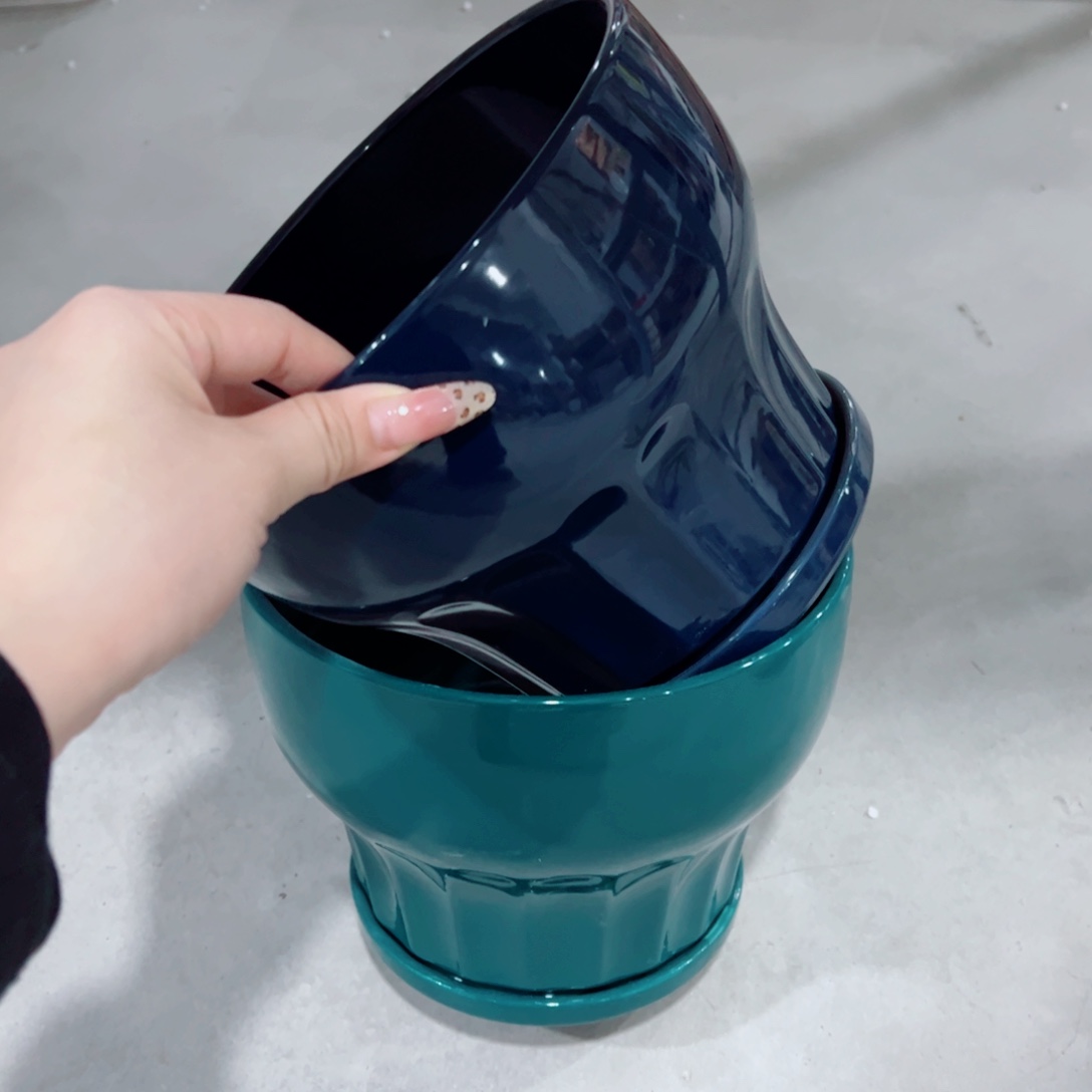 有孔，陶瓷花盆满10米包邮发货