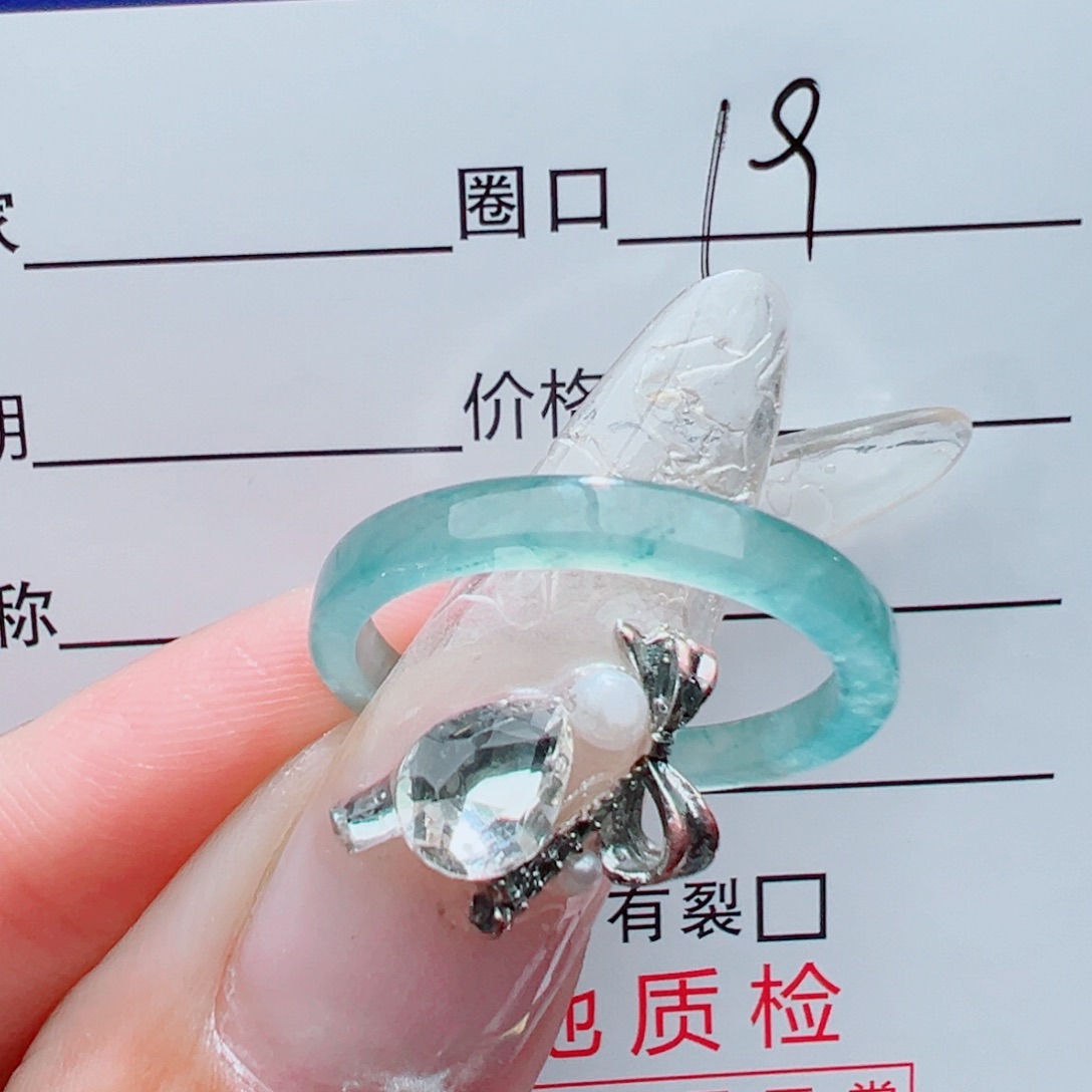 @***笑翡翠未镶嵌戒指天然