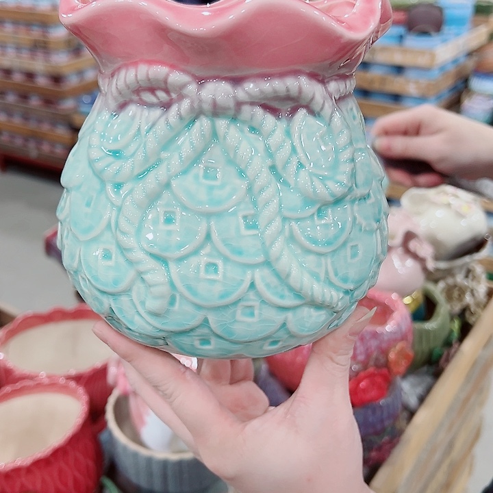 有孔，凑单福利满10元发货陶瓷多肉花盆！