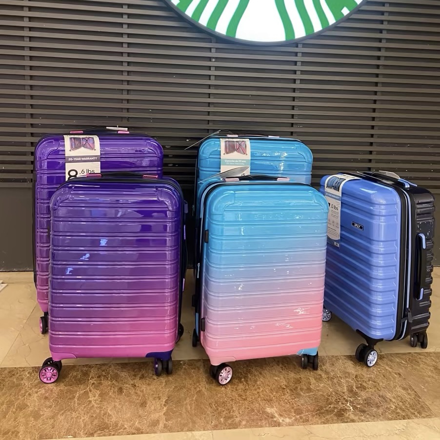 外贸糖果色方形拉杆储物箱行李箱