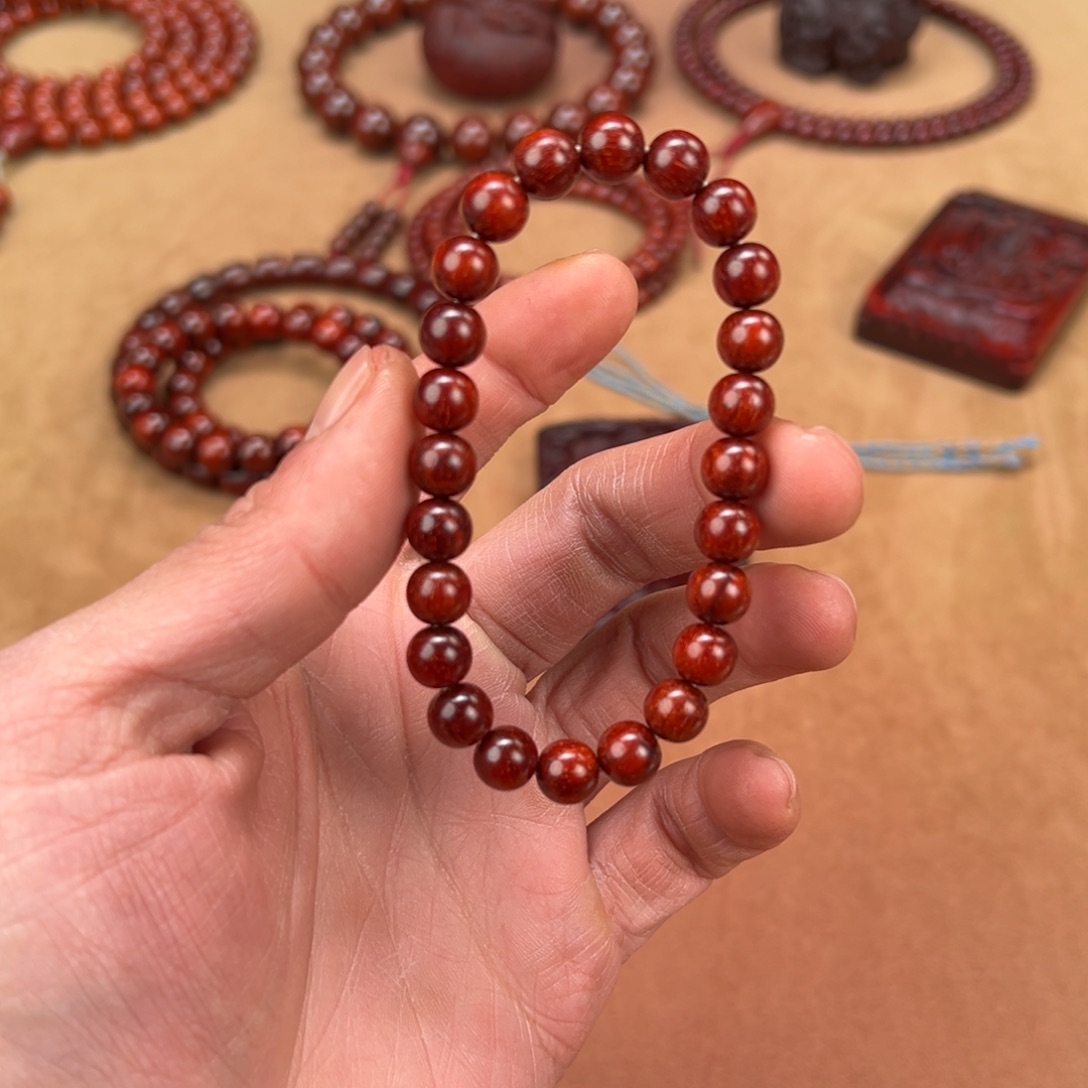 檀香紫檀（小叶紫檀）手串/手链0.8圆珠单圈，88款