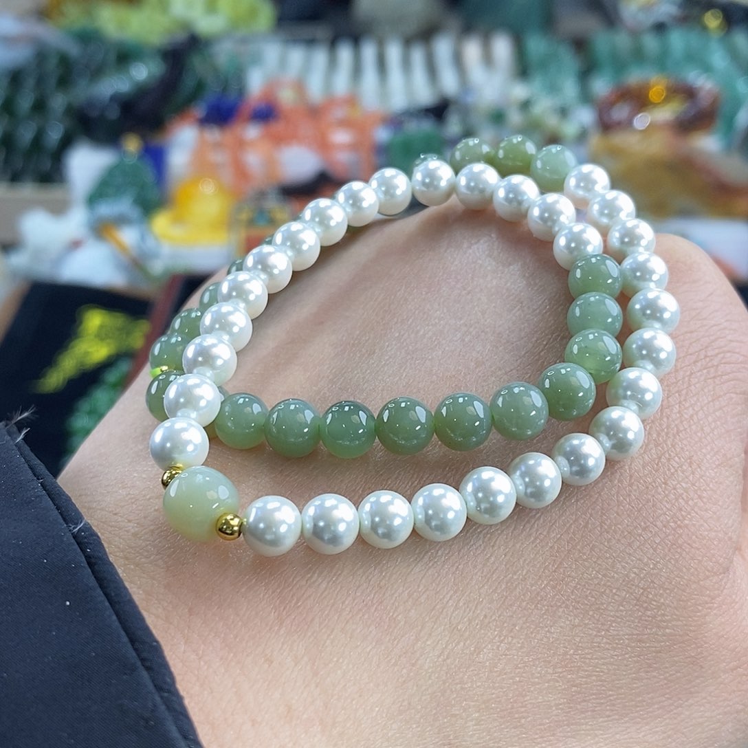 和田玉颈饰未镶嵌双圈