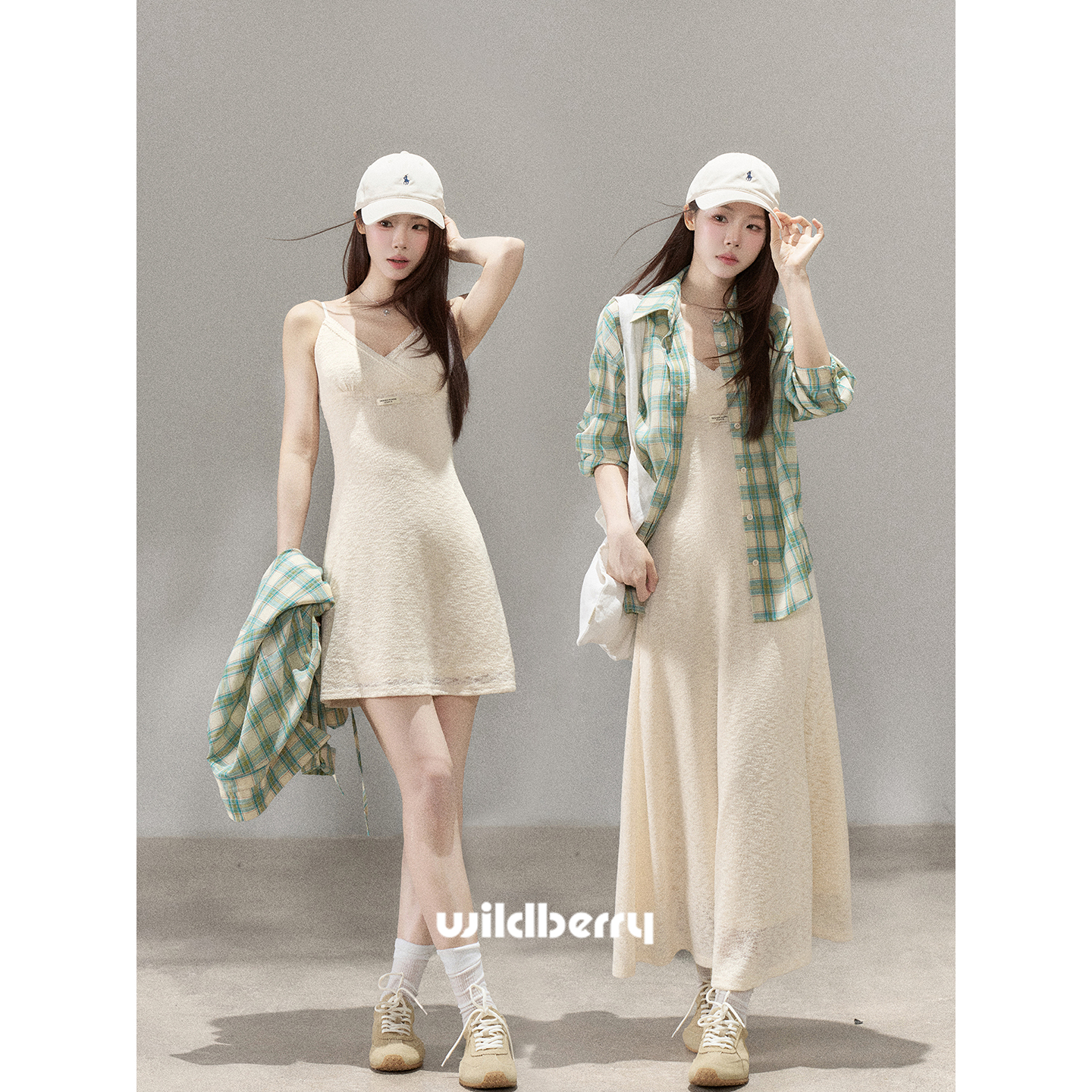 小野莓【浮光白芷】4月30夏季新品长款杏色吊带连衣裙子BL912920