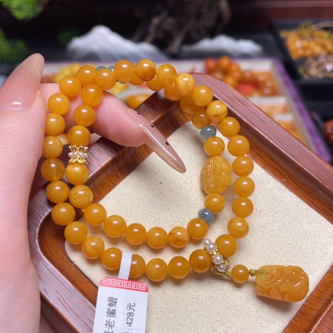 蜜蜡手链未镶嵌手串