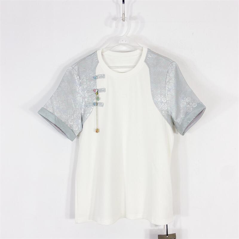 【77衣橱】KKX5677高货精品女装上衣短袖T恤气质轻奢【红人上新】