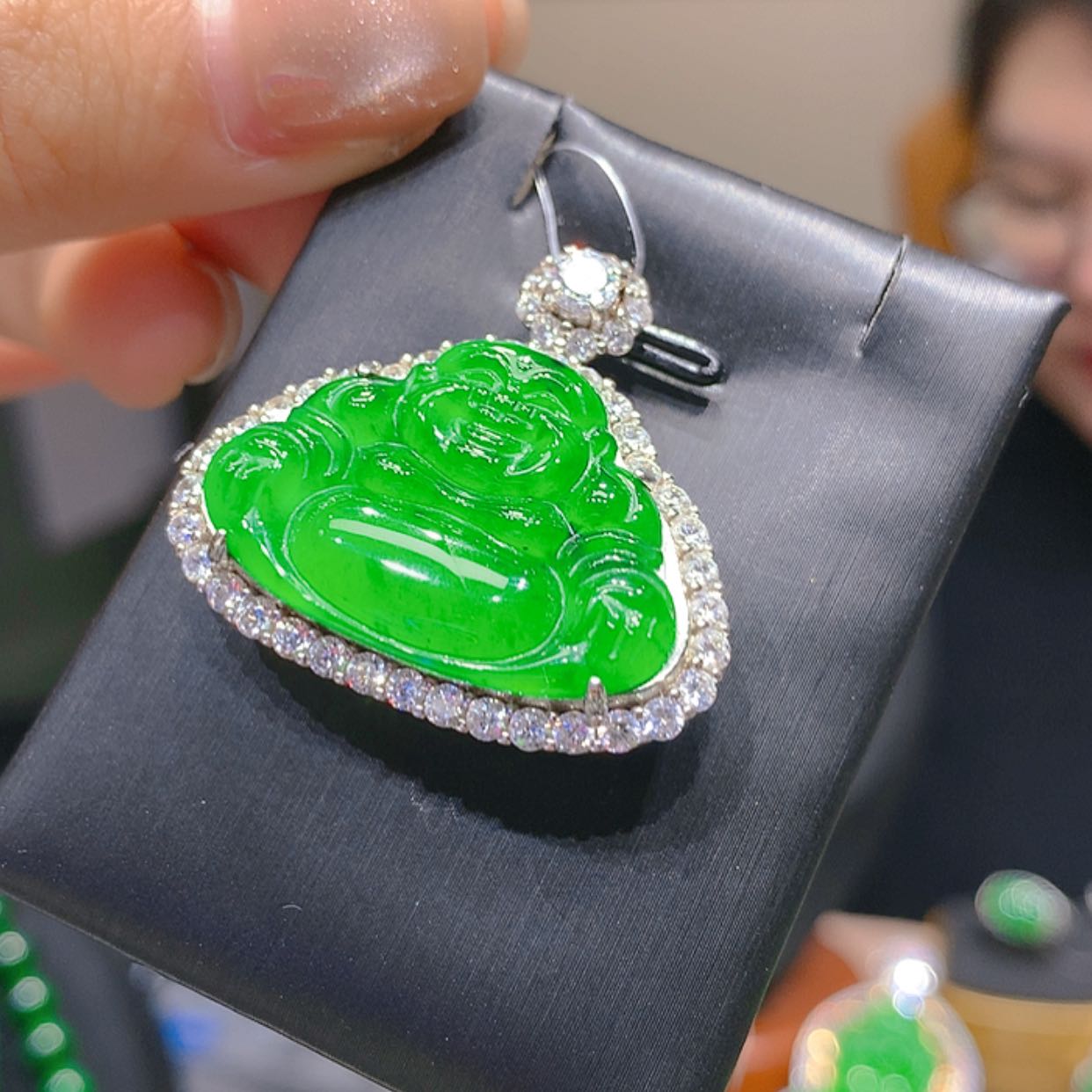 【闪购商品】翡翠银S925镶嵌颈饰3柒姐