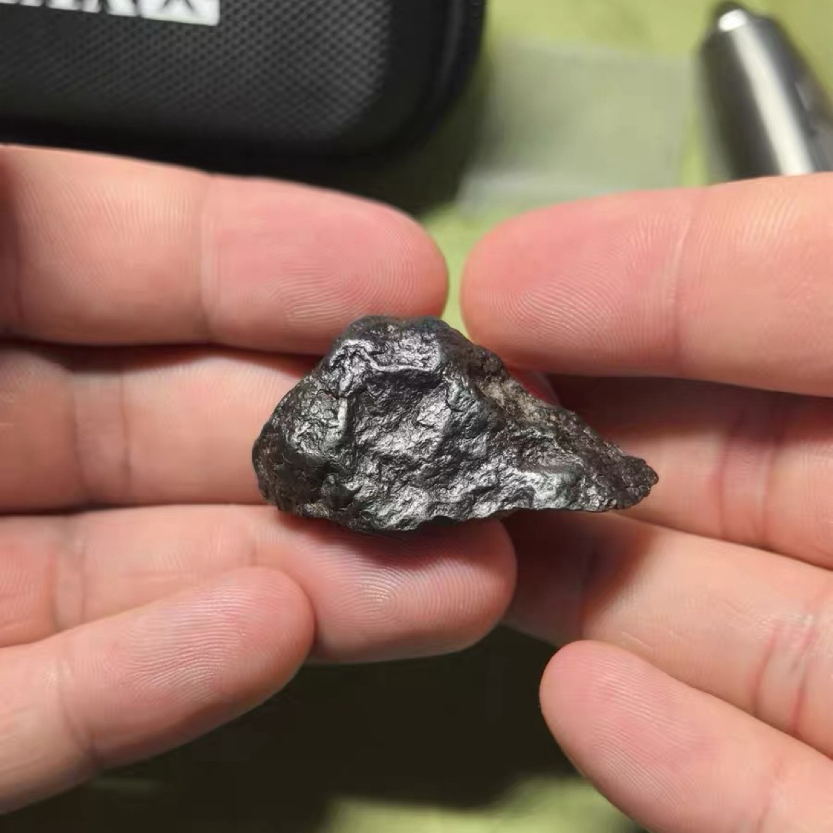 【保真石铁陨石】宇宙星尘陨落珍品 天然气印纹理 收藏级天外奇石