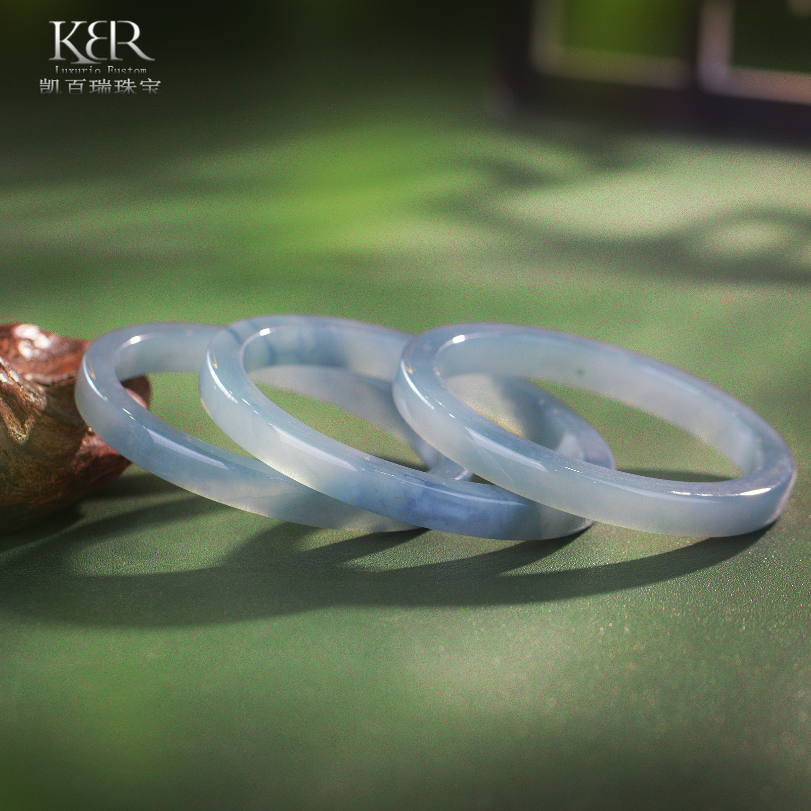 蓝紫色精品传承级别方镯镯子天然A货翡翠多样性发/单只KBR1027001