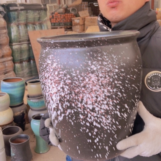 紫砂花盆高30口25————