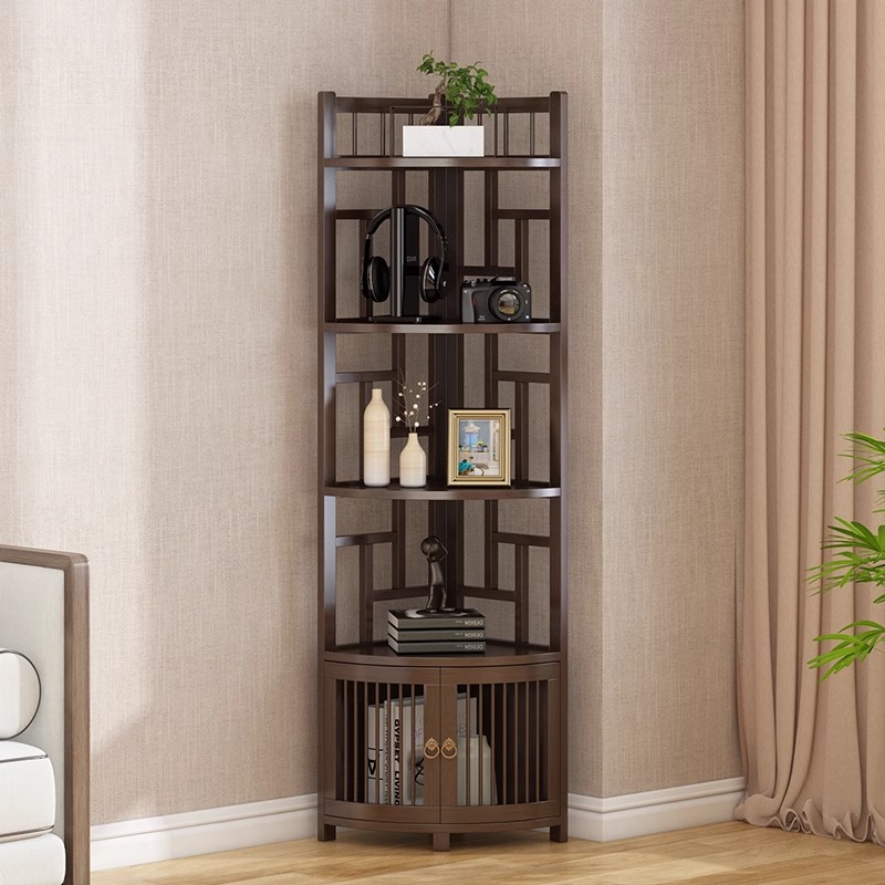 转角置物架转角柜墙角柜落地书架书柜展示柜多功能带门餐厅边柜子