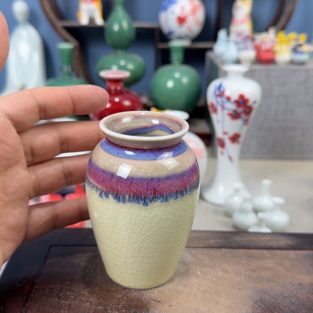 陶瓷手工小花器摆件