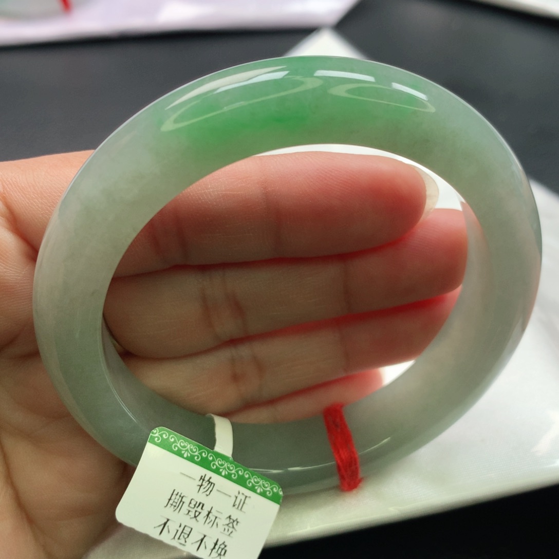 翡翠手镯未镶嵌缅甸56.57